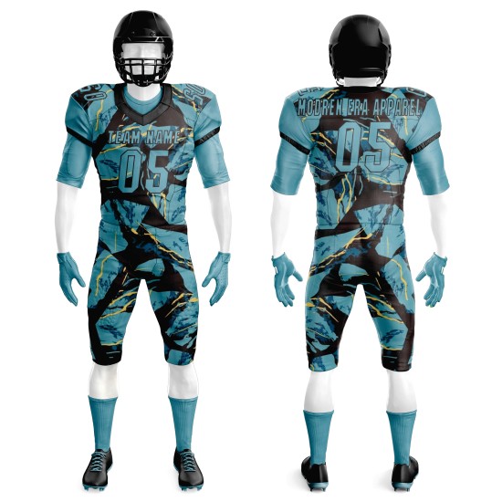 Tackle Twill Embroidered Sublimated American Football Jersey Short Uniform Sets Youth American Football Uniforms for Team Sets