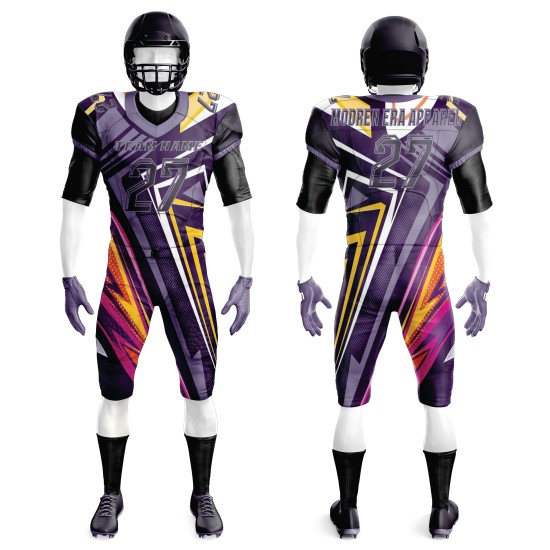 Durable ODM & OEM Genuine Material Sublimation American Football Uniforms 100% Polyester Tackle Twill Sets