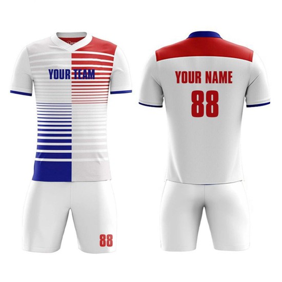 Wholesale Custom Men's Soccer Uniforms Cheap 100% Polyester Football Jerseys Kits France Soccer Jerseys Sublimation Camisetas