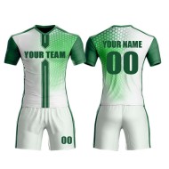 Custom Sublimation White Navy Soccer Jersey Football Shirt Kids' Set Custom Name Garment Dyed Techniques for Sports Uniforms