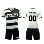 High Quality Custom Men's Football Kits Name-Team Training Soccer Jersey Set with Sublimation Washed Technics Uniforms